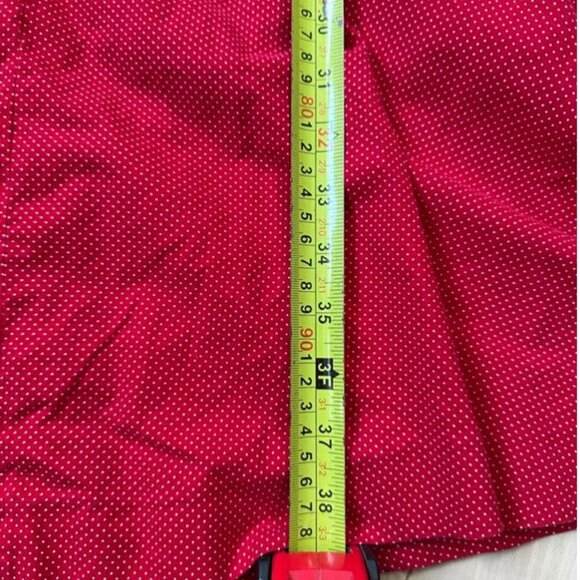 Charming handmade red dress with mini white polka dots - Picture 5 of 8